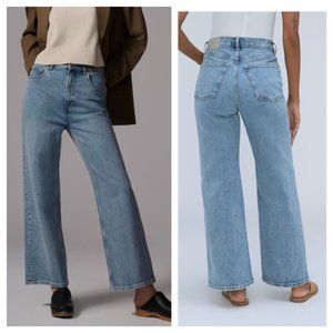 Everlane NWT The Way High Sailor Flare Jeans Womens Size 27 X 27.5” Salt Water